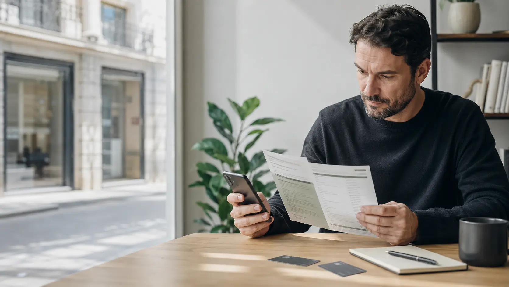 Client comparant services numériques et grille tarifaire bancaire