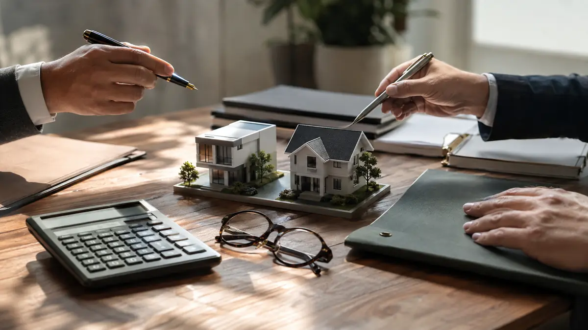 Comparaison de deux projets immobiliers autour d’une table de travail