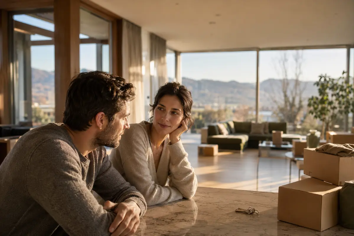 Couple préparant l’achat de son futur logement